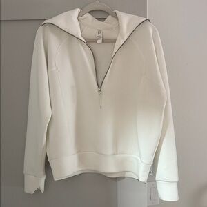 SPANX Air Essentials Half Zip in White